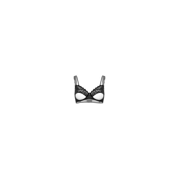 Unlined bra with faux underbust 75B