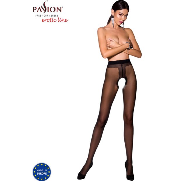 Passion Tiopen 007 Stocking Black 1/2 (20 DEN)