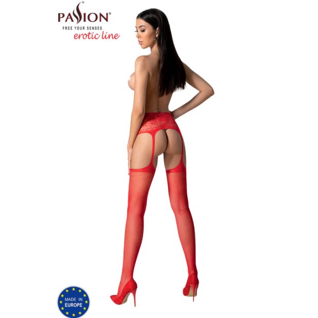Passion S028 Strip Panty Red One Size