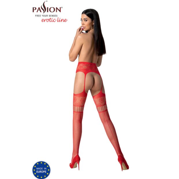 Passion S030 Strip Panty Red One Size