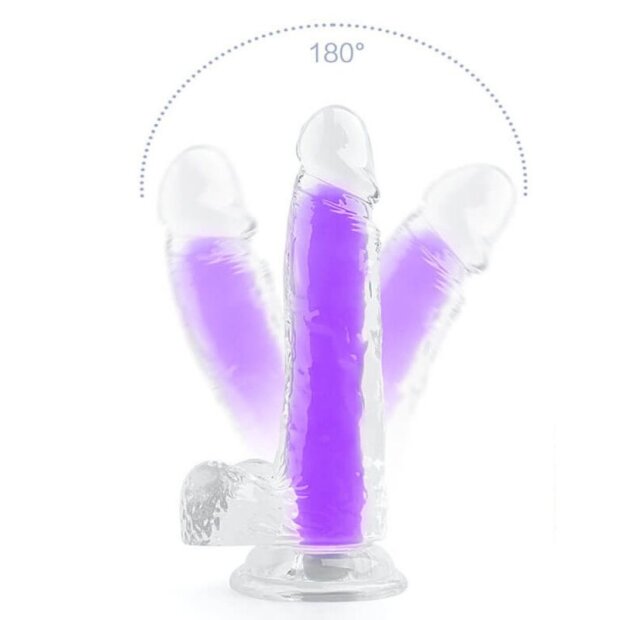 ClearlyHorny Color Glow leuchtender Dildo Lila