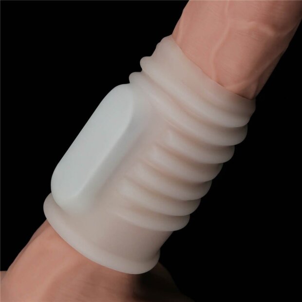 Lovetoy manchon pénis vibrant Spiral Blanc I