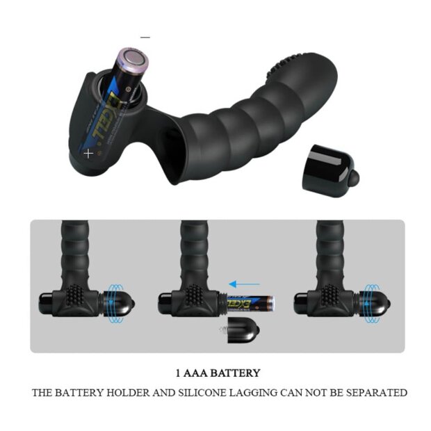 Pretty Love Alexander finger attachment vibrator black