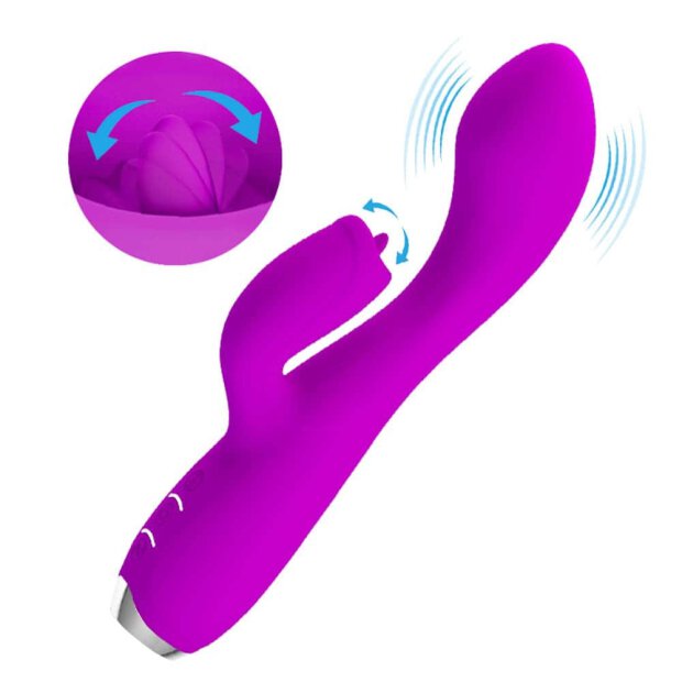 Pretty Love Doreen Purple 2 Vibrateur point G avec stimulation clitoridienne violet