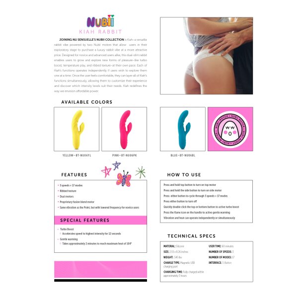 NU Sensuelle Nubii Kiah Rabbit Pink