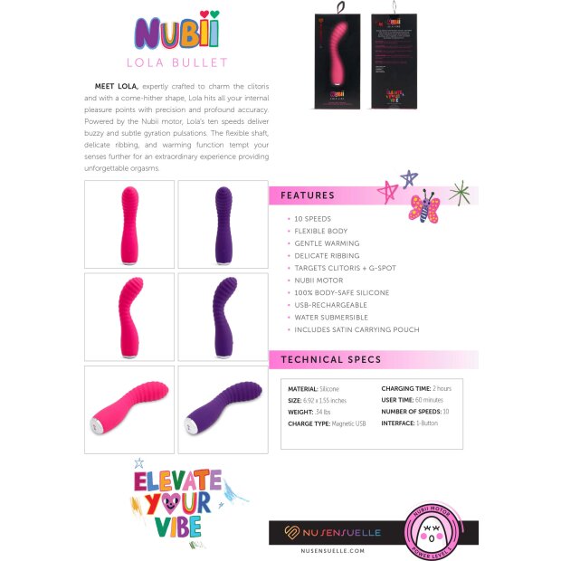 NU Sensuelle Lola Flexible Warming Vibe Pink