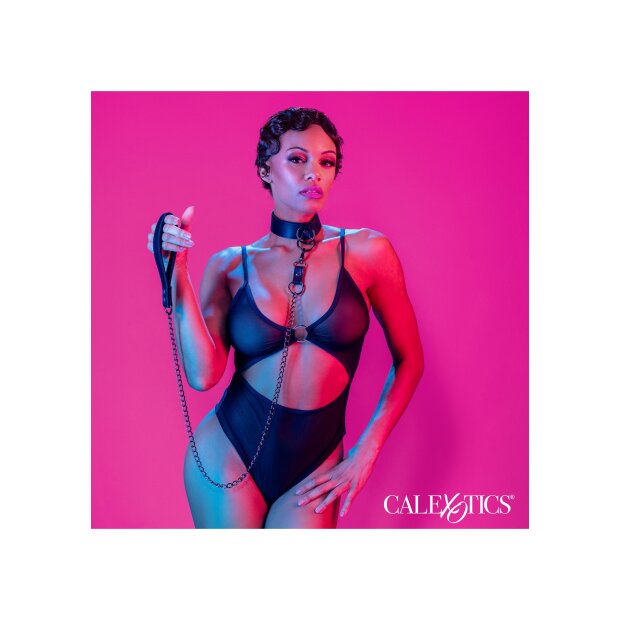 CalExotics Collar With Chain Leash