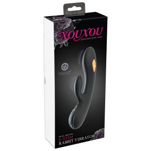 XOUXOU E-Stim Reizstrom Rabbit Vibrator schwarz