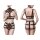 GREY VELVET 2-piece harness set, black, XS/S