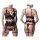 GREY VELVET 3-pcs set (Top, thong, suspender belt) S - 3XL