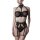 GREY VELVET 3-pcs. set (bra, thong, suspender belt) S/M - L/XL