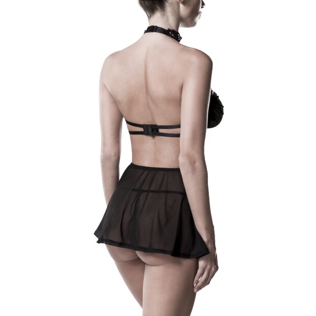 GREY VELVET 3-pcs. set (Bralette, String, Skirt) S/M - XXL/3XL