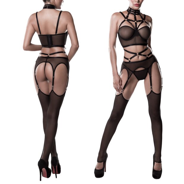 GREY VELVET Harness-Straps Set S - XL