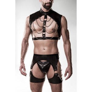 GREY VELVET MEN 3-pc chain set with chaps S/M