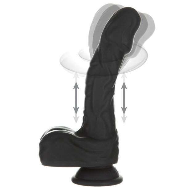 Naked Addiction Vibrateur de choc avec ventouse compatible Strap-On noir