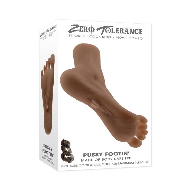 Zero Tolerance Pussy Foot Masturbator dark skin-colored