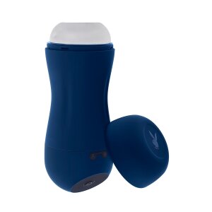 Playboy Gusto Stroker absorbant et vibrant bleu