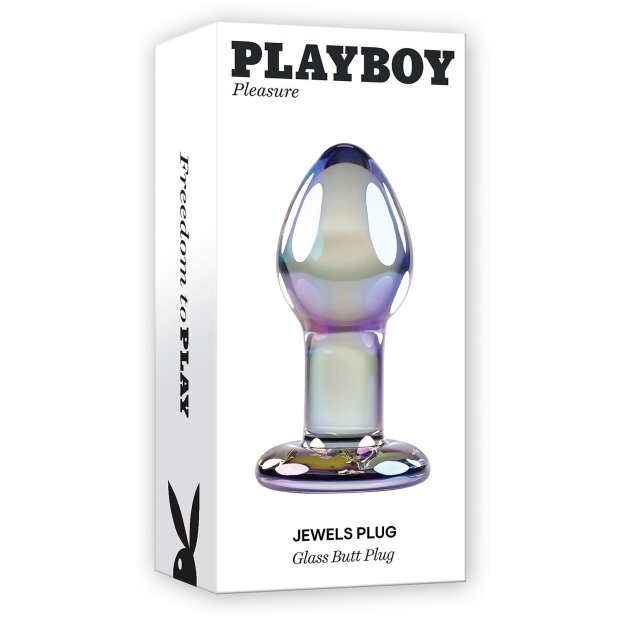 Playboy Jewels Analplug transparent 3,4 cm