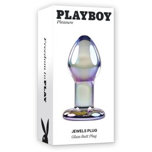 Playboy Jewels Plug anal transparent 3,4 cm