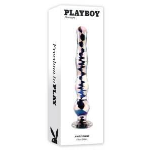 Playboy Jewels Wandmassage Glasdildo transparent