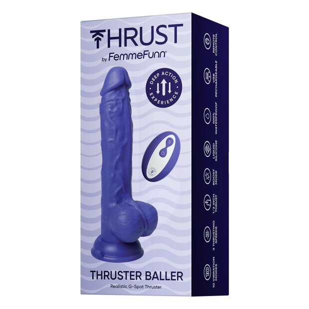 FemmeFun Vibrator Thruster Baller Dunkel-Lila