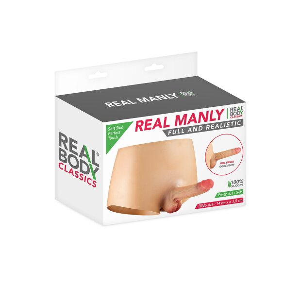 Real Manly Solid Realistic Dildo Body Suit S/M
