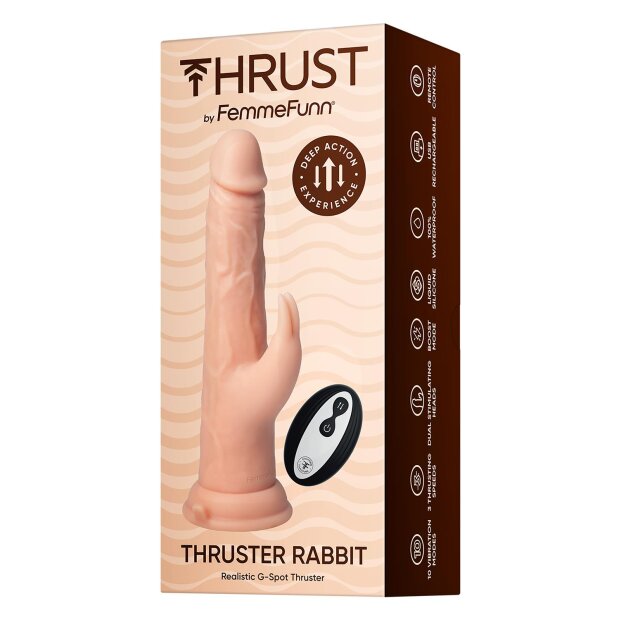 FemmeFun Vibrator Thruster Rabbit Nude