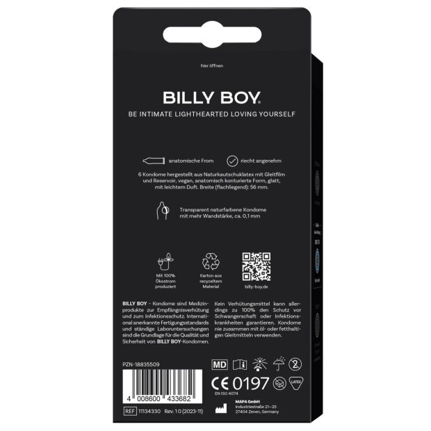 BILLY BOY Sicheres Gefühl 6 St. SB-Pack.