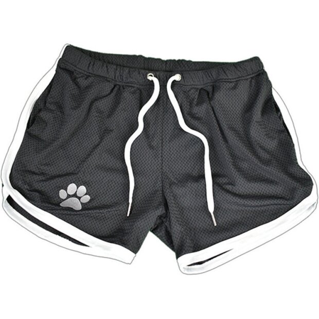 Kinky Puppy Paw Shorts Black-White XL