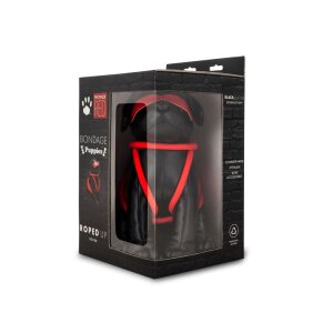 Prowler Roped Up Rover leather dog with red bondage rope...