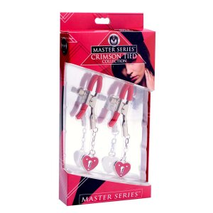 XR Brands Charmed Heart Padlock Nipple Clamps