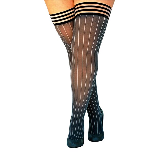 Kixies Annabelle bas autofixants gris rayé S