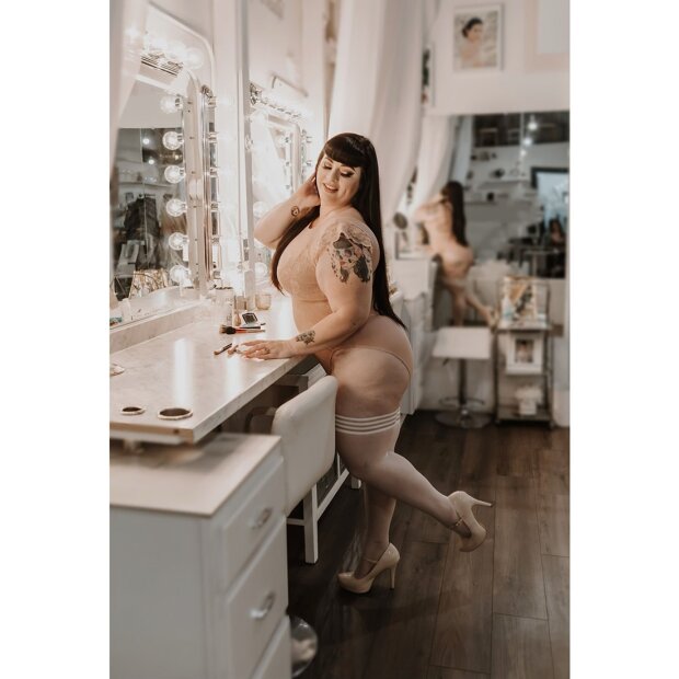 Kixies Ashley halterlose Strümpfe weiß S - XL