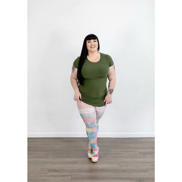 Kixies Gilly hold-up stockings with batik pattern multicolored S