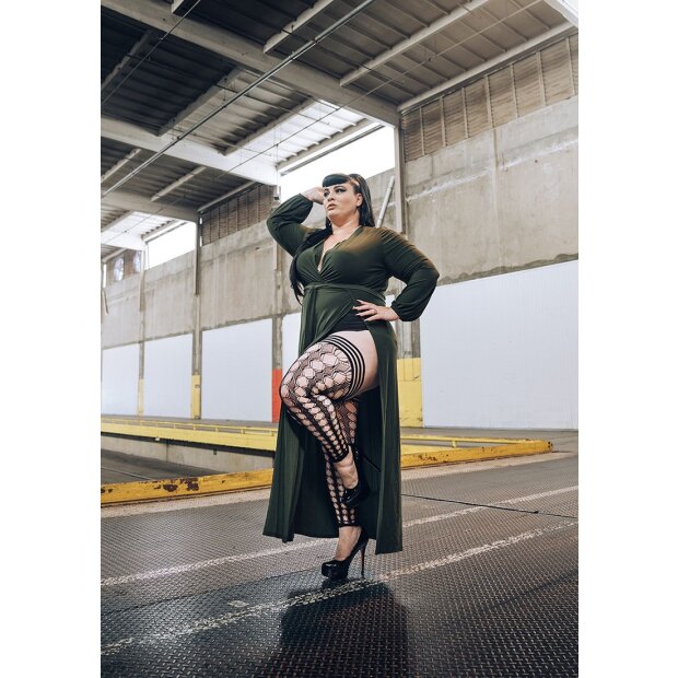 Kixies Jo jambières mi-cuisses à motifs noir S