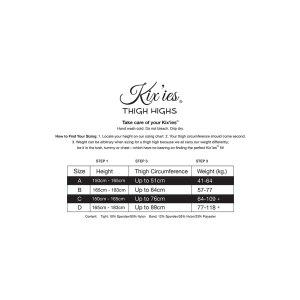 Kixies Keila bas autofixants opaques avec franges noir S