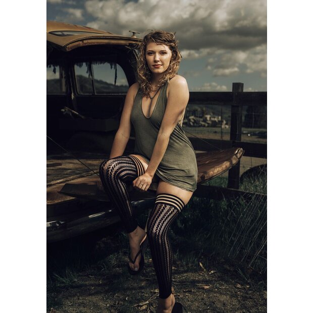 Kixies Lindsay demi-jambes hautes à motifs noir S