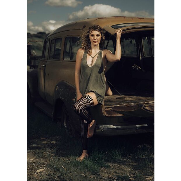 Kixies Lindsay demi-jambes hautes à motifs noir S