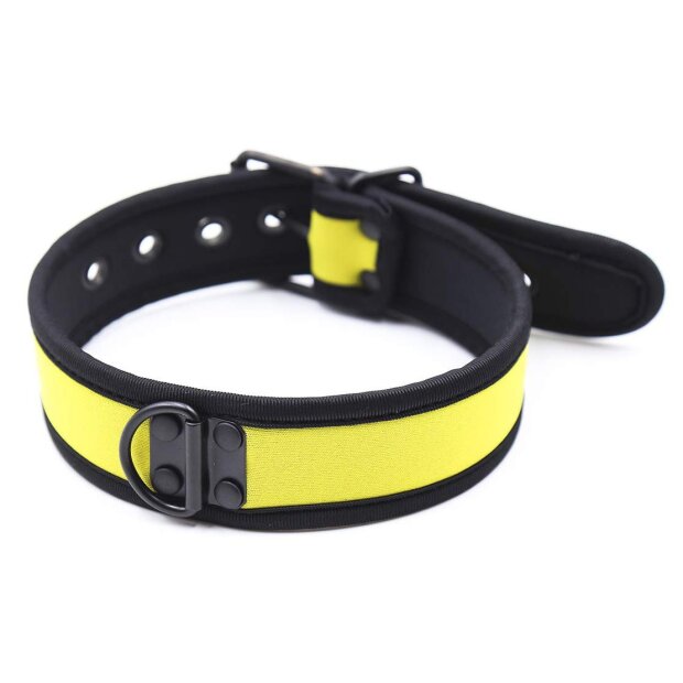 Kinky Puppy Yellow neoprene necklace