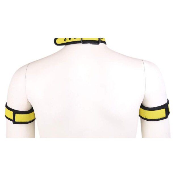 Kinky Puppy Yellow Neoprene PUPPY armbands