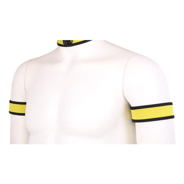 Kinky Puppy Yellow Neoprene PUPPY armbands