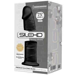 SILEXD Dildo Dual Density Modell 2 Schwarz 19 cm