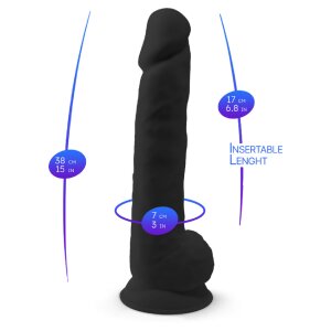 SILEXD Dildo Model 1 Schwarz 38 cm