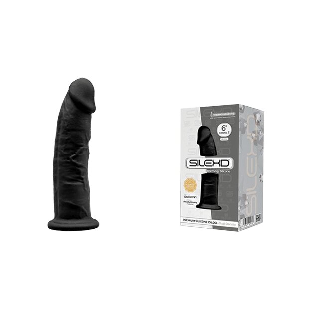 SILEXD Dildo Model 2 Black 15 cm