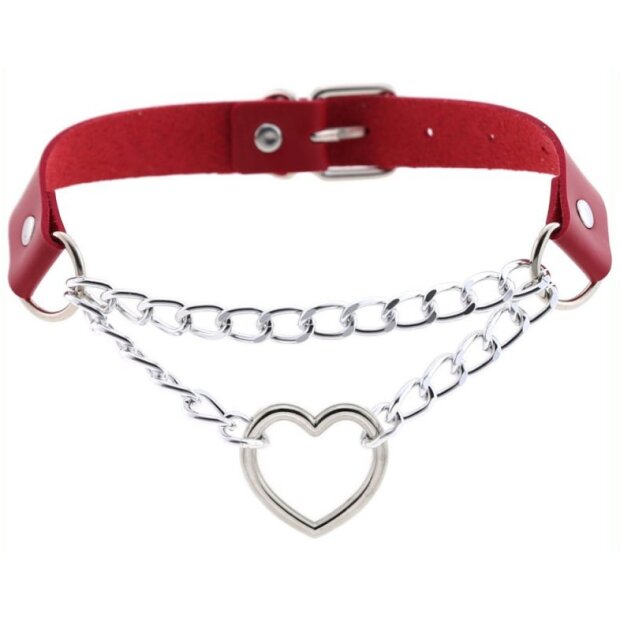 Joy Jewels Sexy Heart Chain Necklace Red