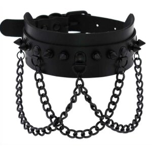 Joy Jewels  Piky spiked collar Black