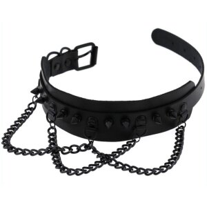 Joy Jewels  Piky spiked collar Black