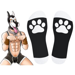 Kinky Puppy Socks Big Good Boy Black