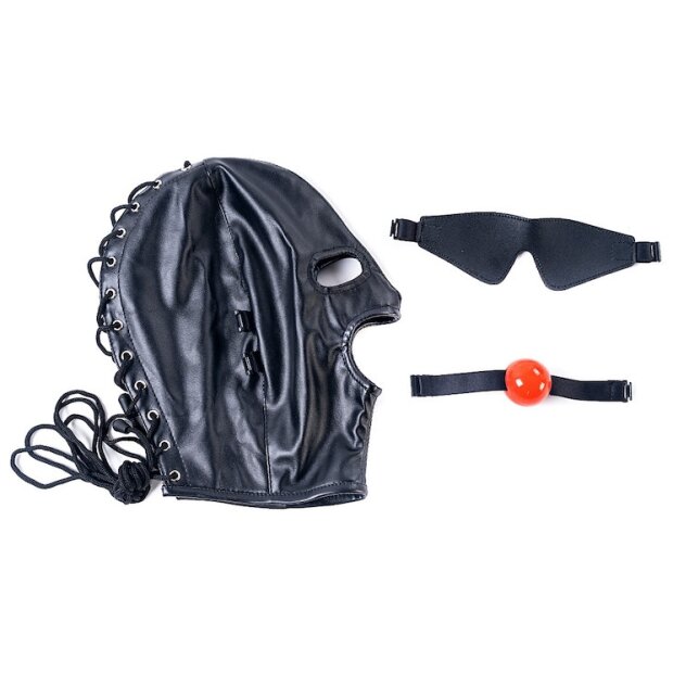 KINKgear Ball Gag Submission Hood S/M