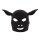 Kinky Puppy Pig Head Hood Black